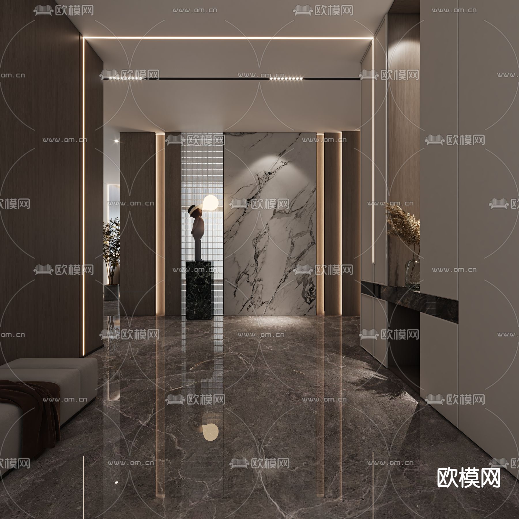 玄关过道 门厅3d模型下载