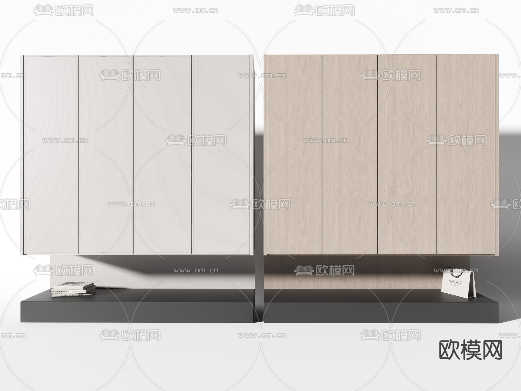 北欧衣柜su模型下载（渲染图2）