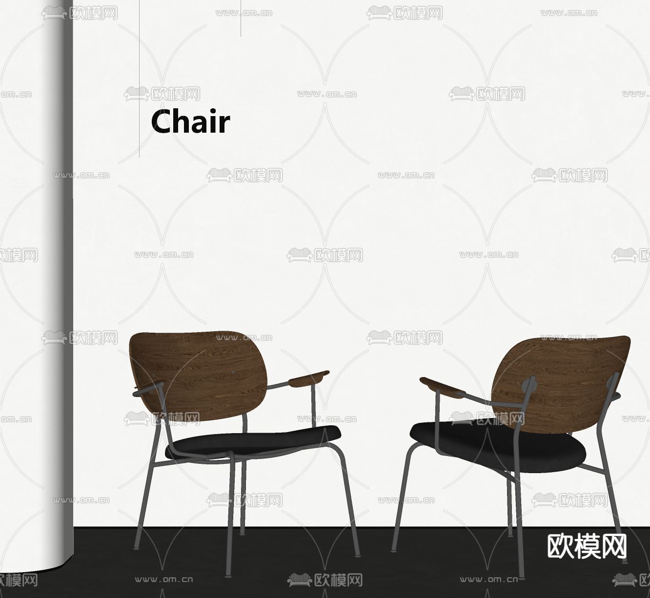 现代休闲椅su模型