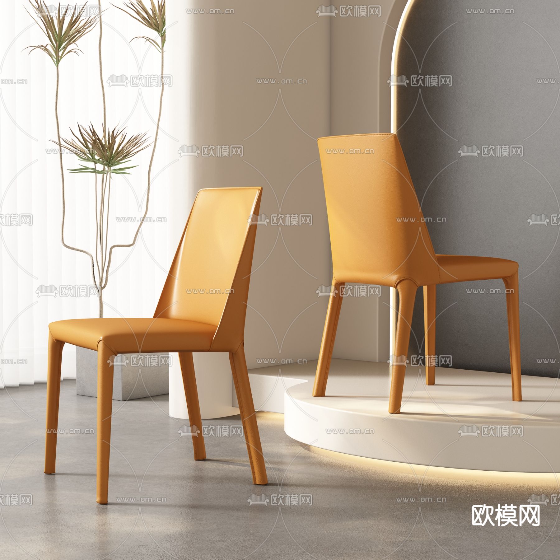 现代餐椅 休闲椅 单椅3d模型下载