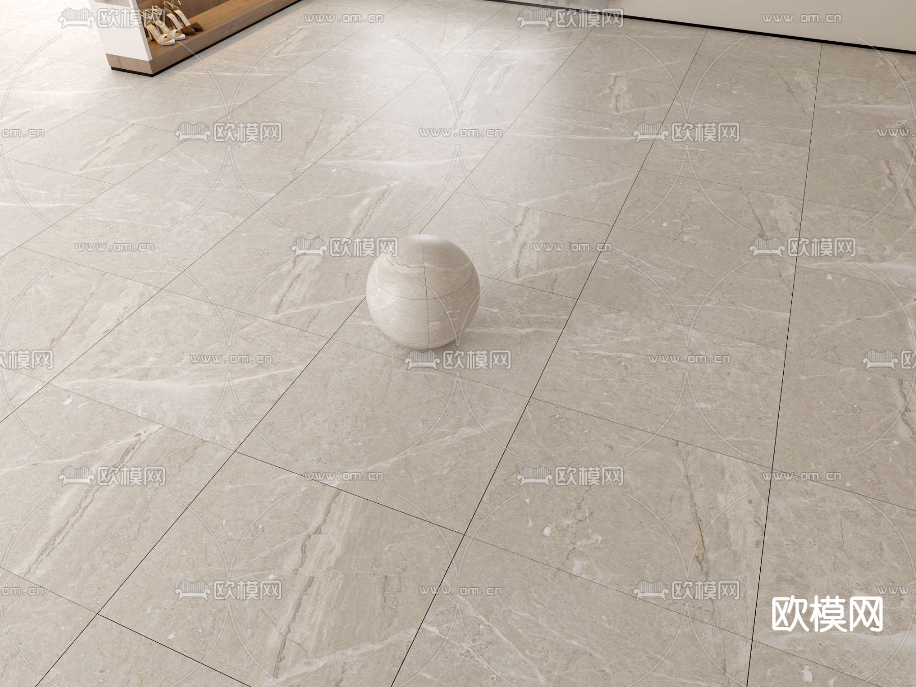 暖灰色地砖 哑光砖 佛山砖 瓷砖3d模型下载