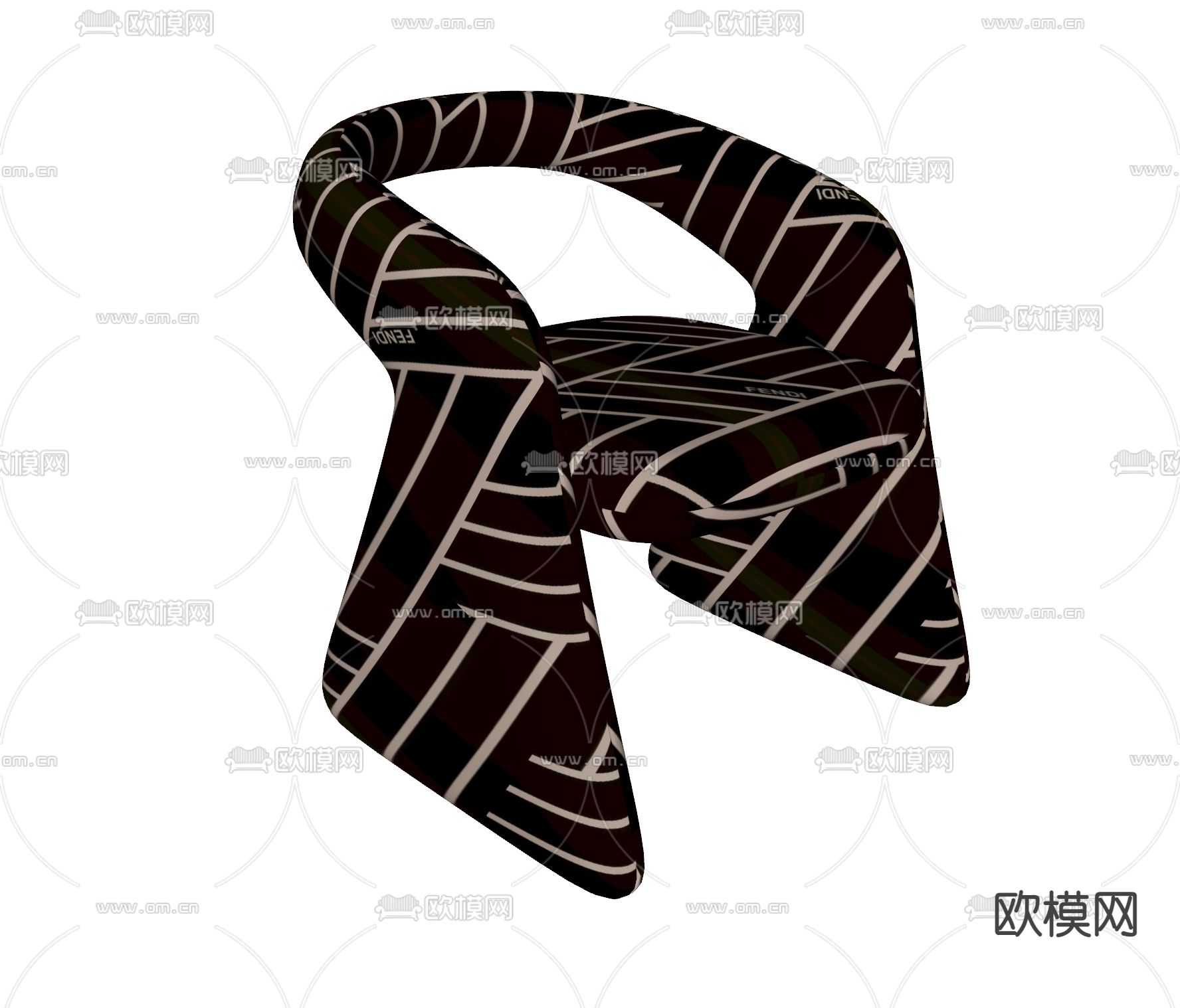 FENDI 休闲椅su模型下载（渲染图1）