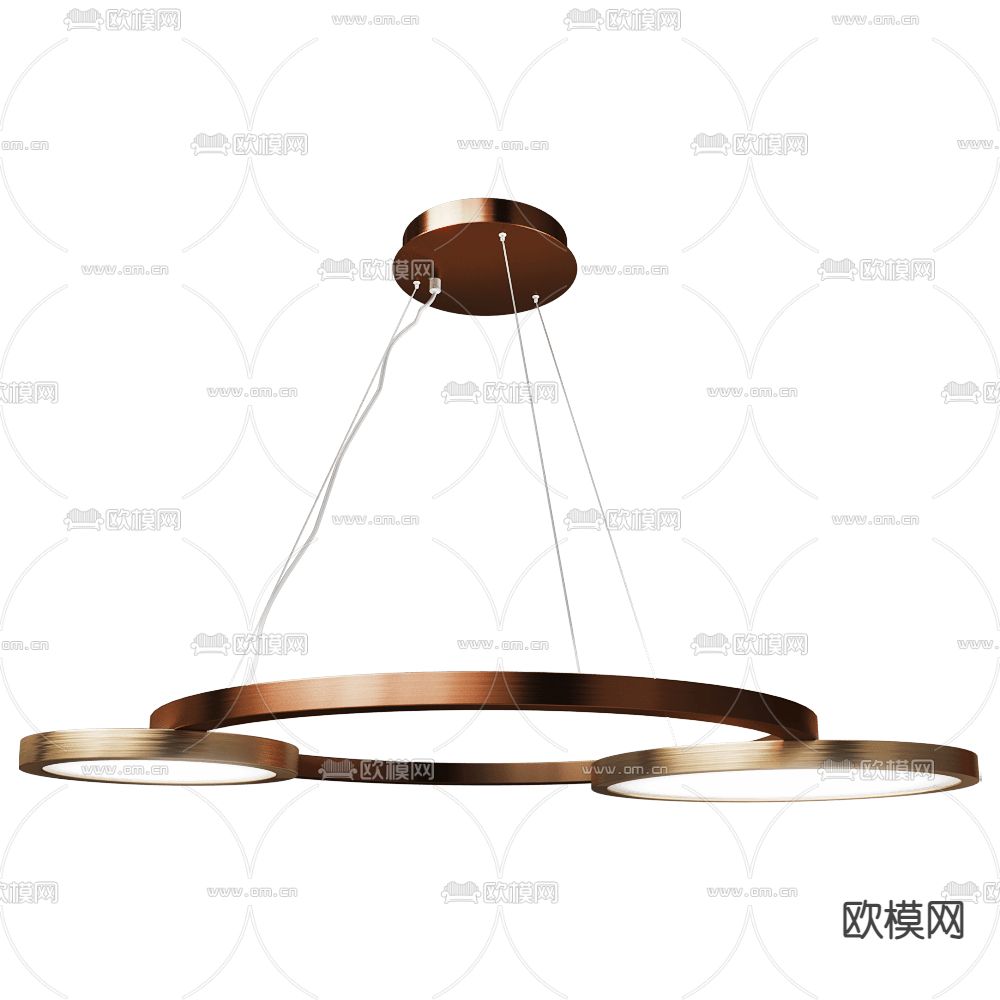 Contardi 圆环吊灯3d模型下载（渲染图1）