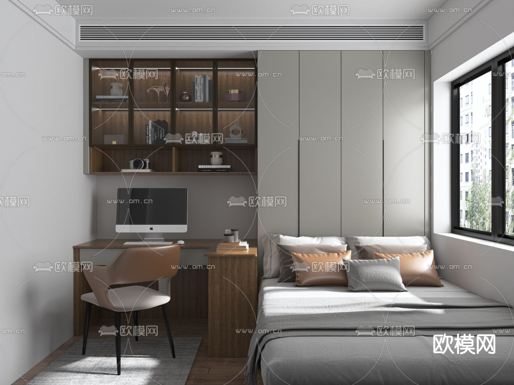 榻榻米卧室 次卧3d模型下载