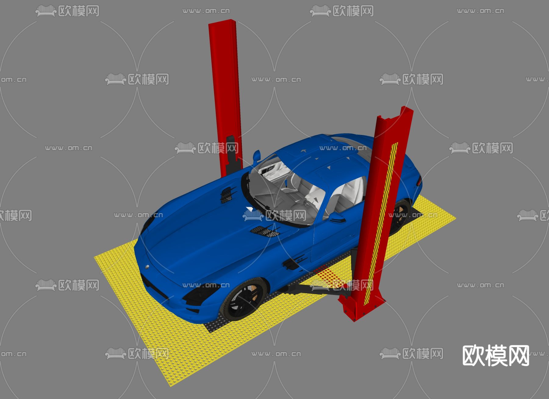 汽车托架 支撑架升降器su模型