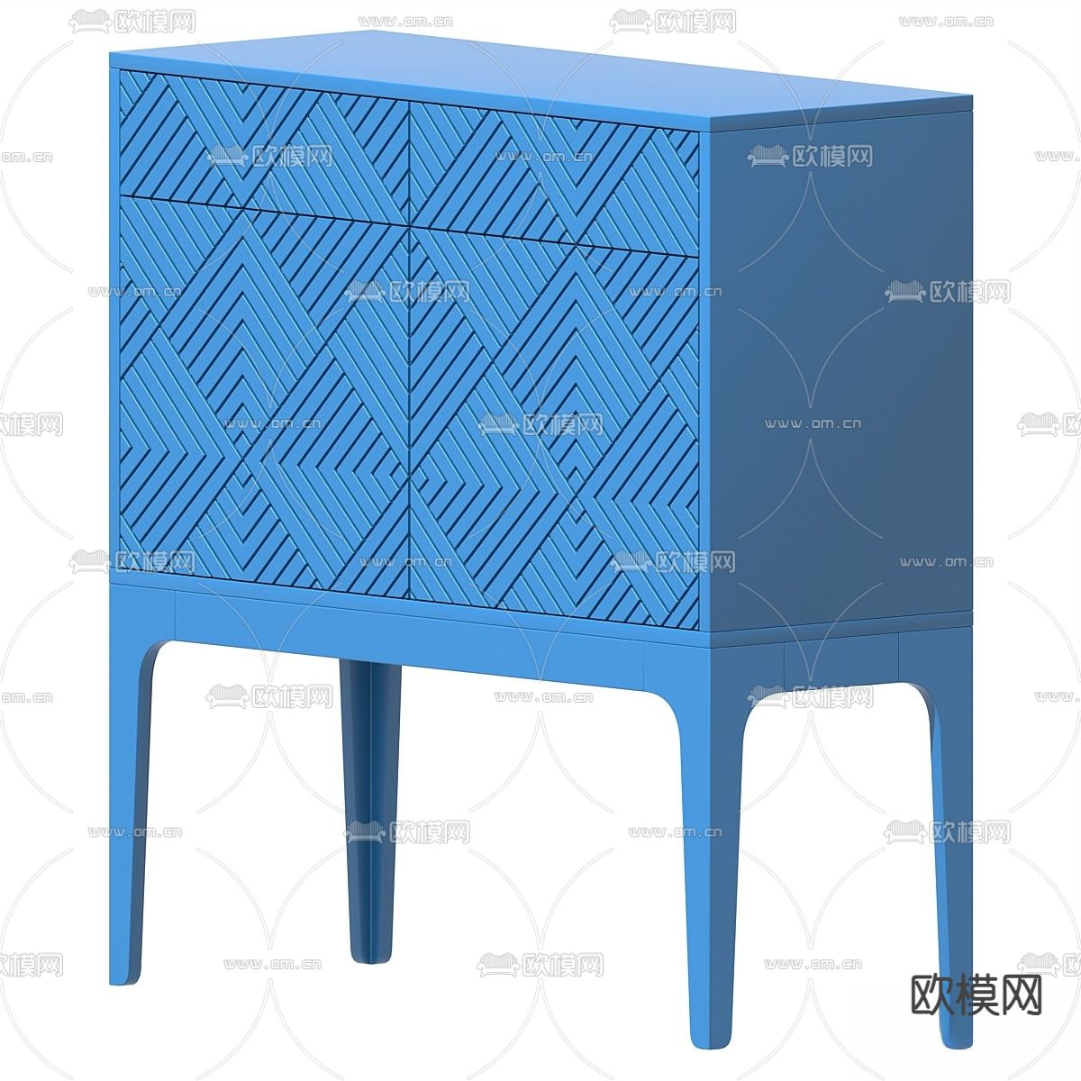 孟菲斯边柜 高脚柜3d模型下载（渲染图1）