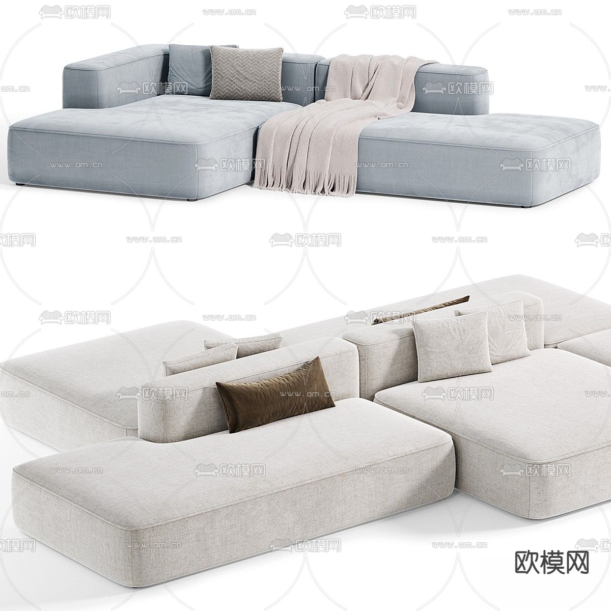 Leman 模块沙发 多人沙发3d模型下载（渲染图4）