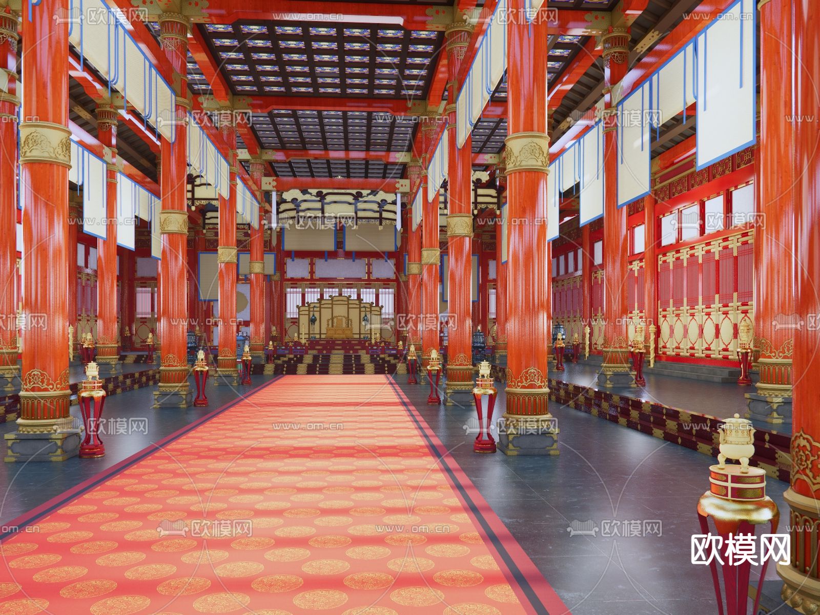 古建宫殿su模型下载（渲染图3）