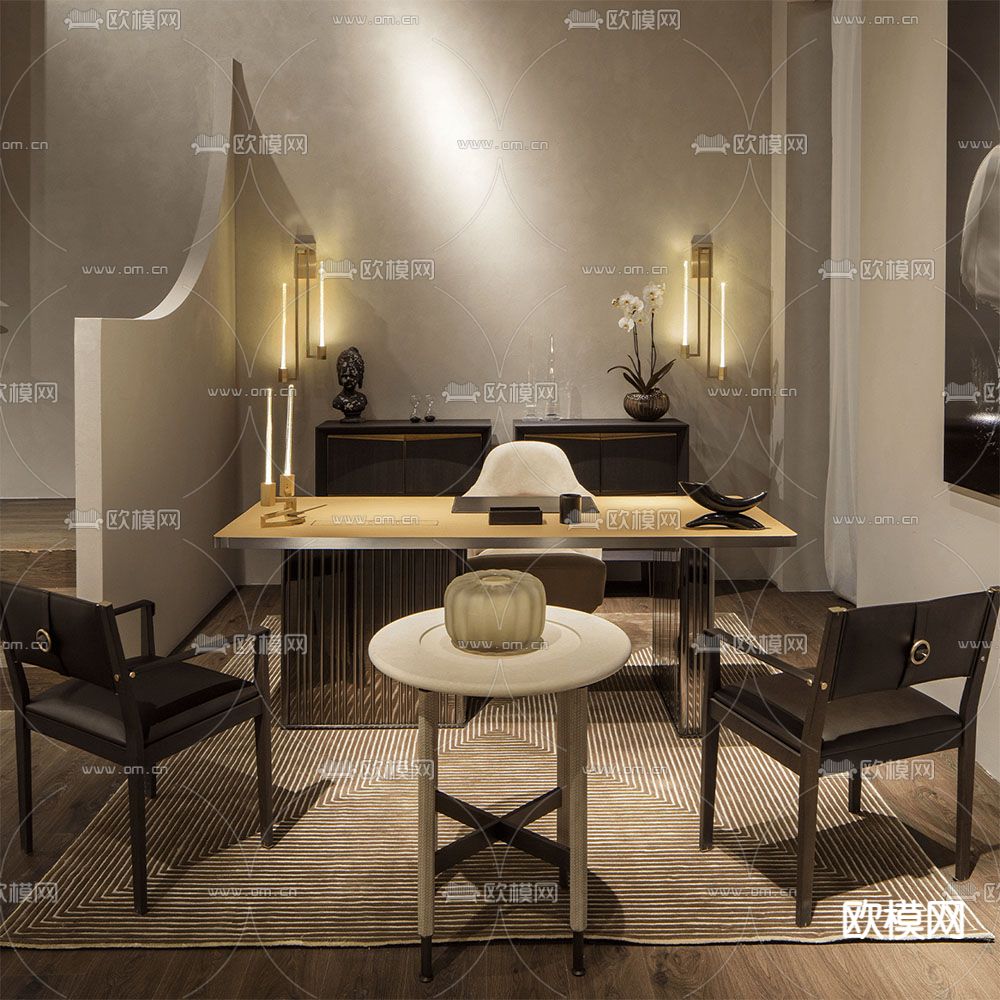 Paolo Castelli 轻奢壁灯3d模型下载（渲染图2）