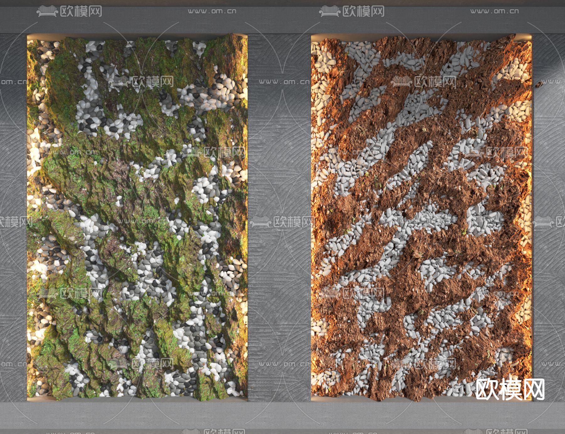 苔藓景观造景 微地形3d模型下载