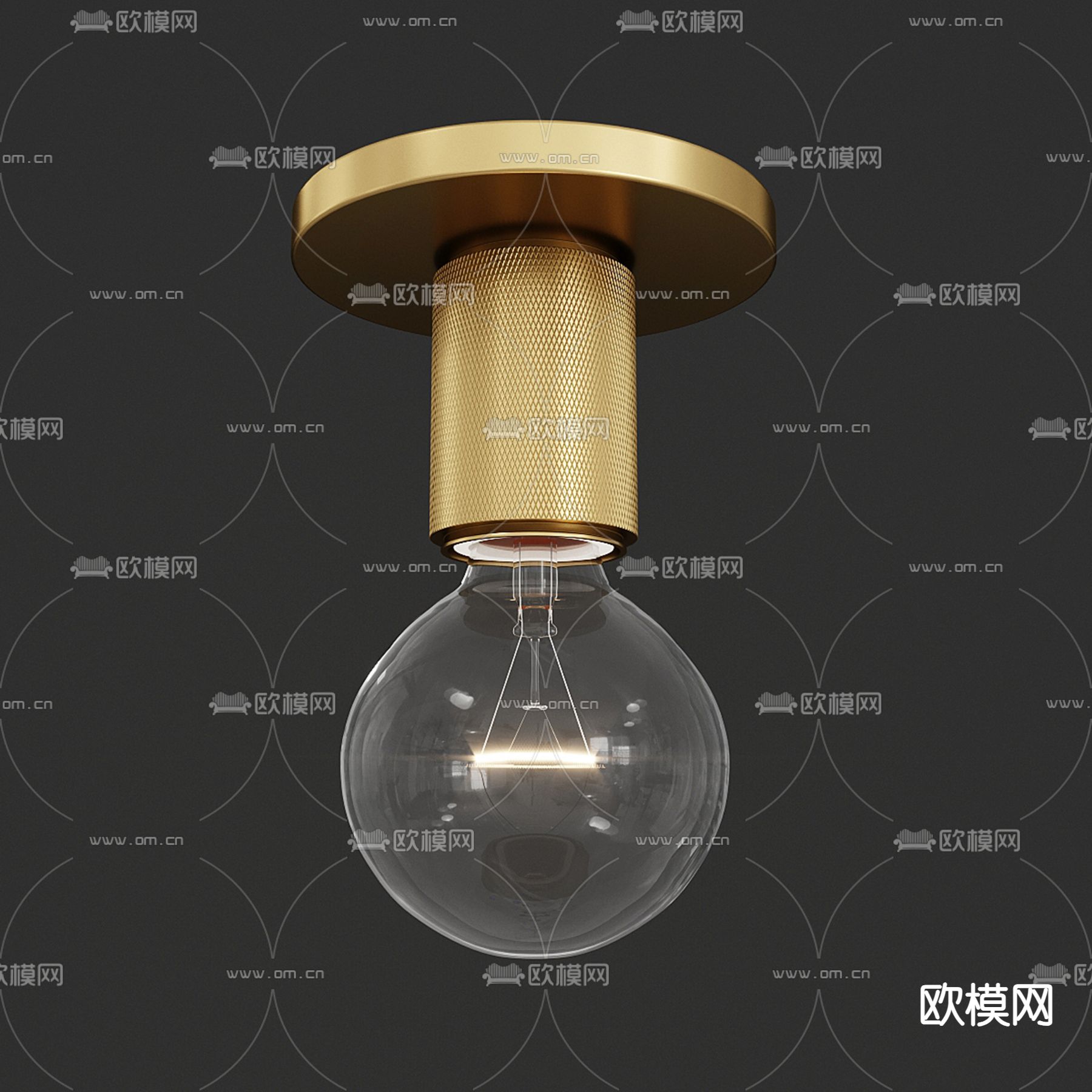 简约壁灯 灯泡壁灯3d模型下载