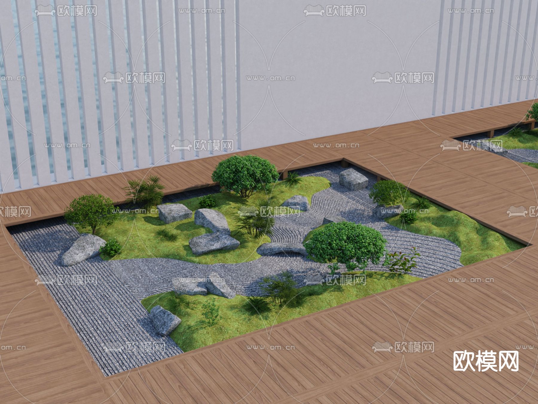 绿色花草 景观造景3d模型下载