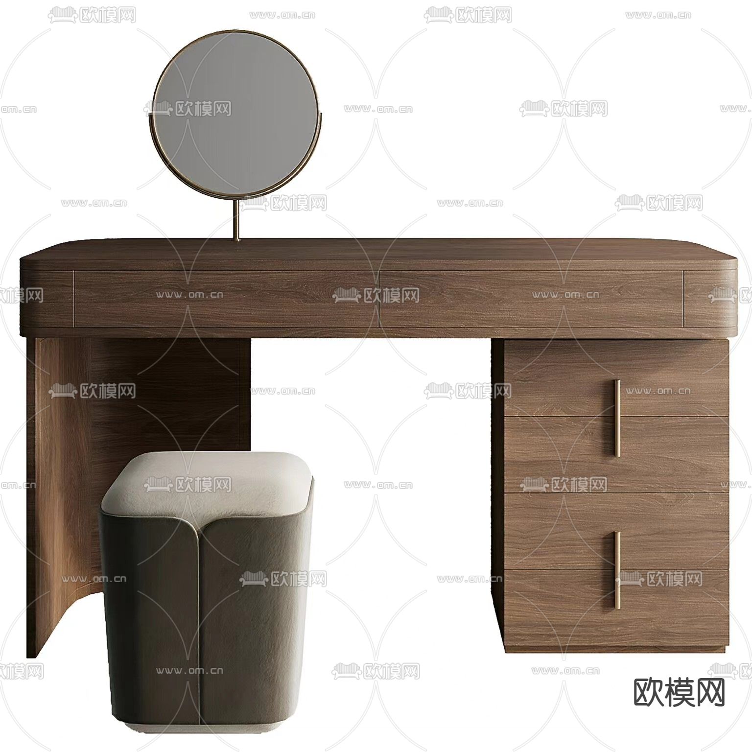 NINA梳妆台3d模型下载（渲染图1）