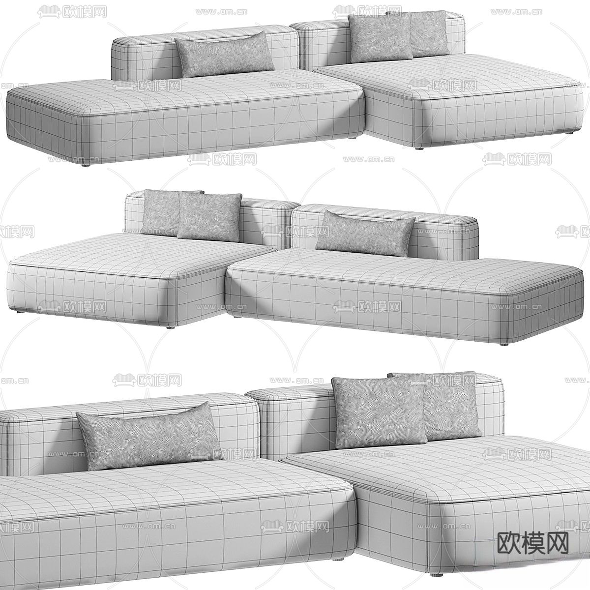 Leman 模块沙发 多人沙发3d模型下载（渲染图7）