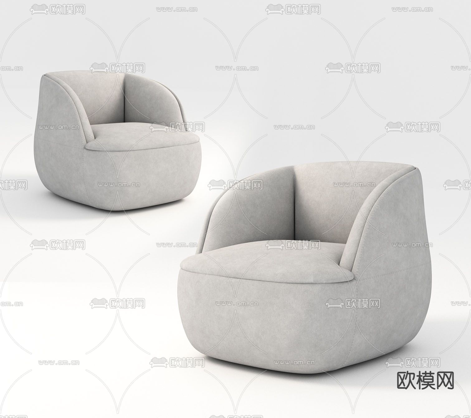 懒人沙发3d模型下载（渲染图1）