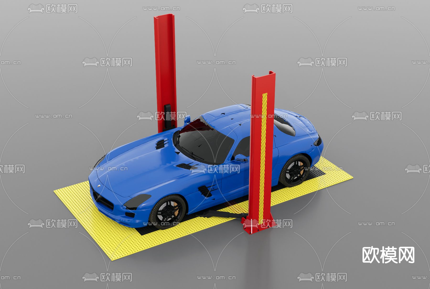 汽车托架 支撑架升降器su模型