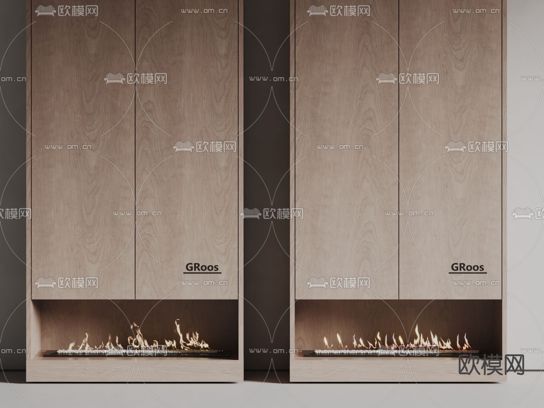 现代壁炉 火炉su模型下载（渲染图2）