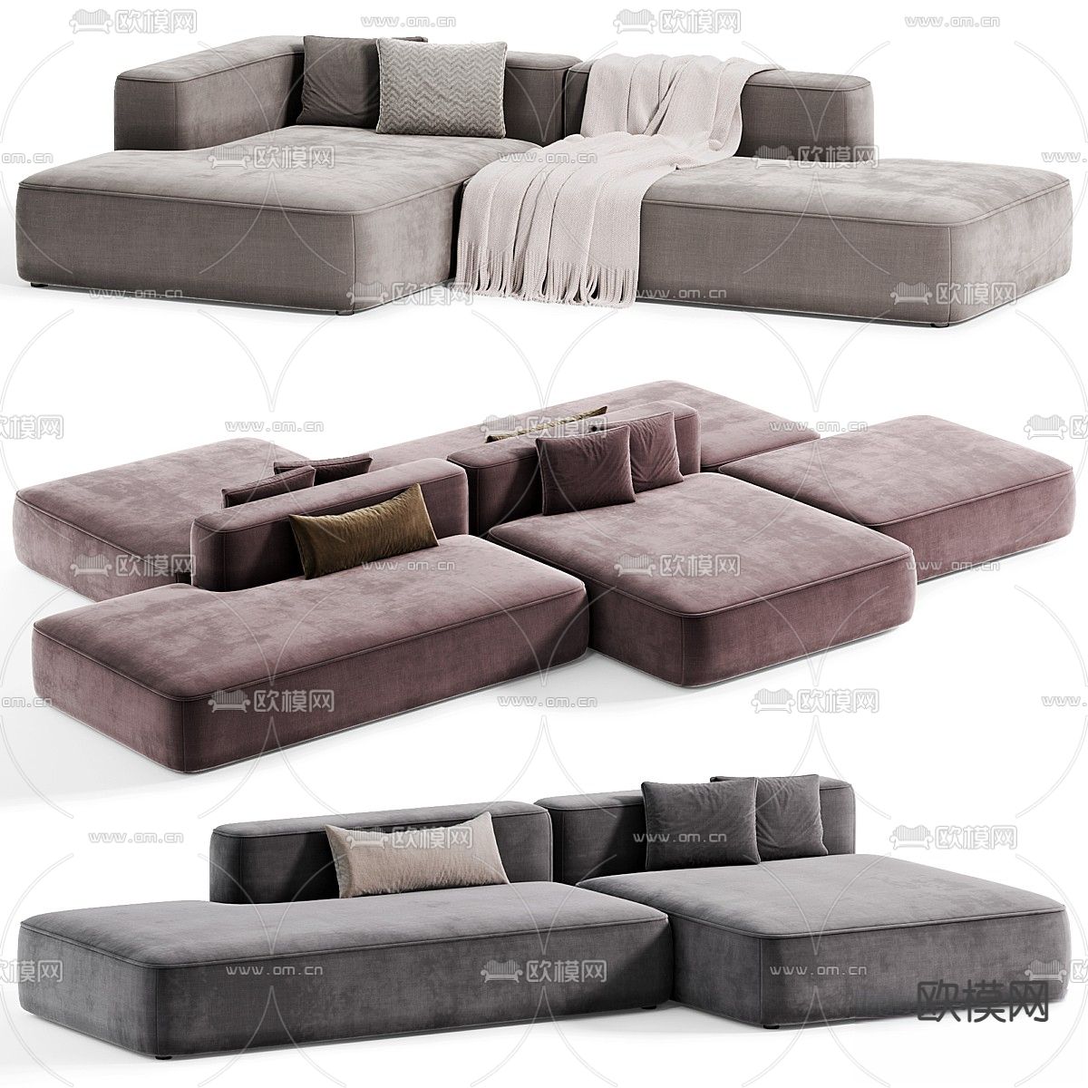 Leman 模块沙发 多人沙发3d模型下载（渲染图6）