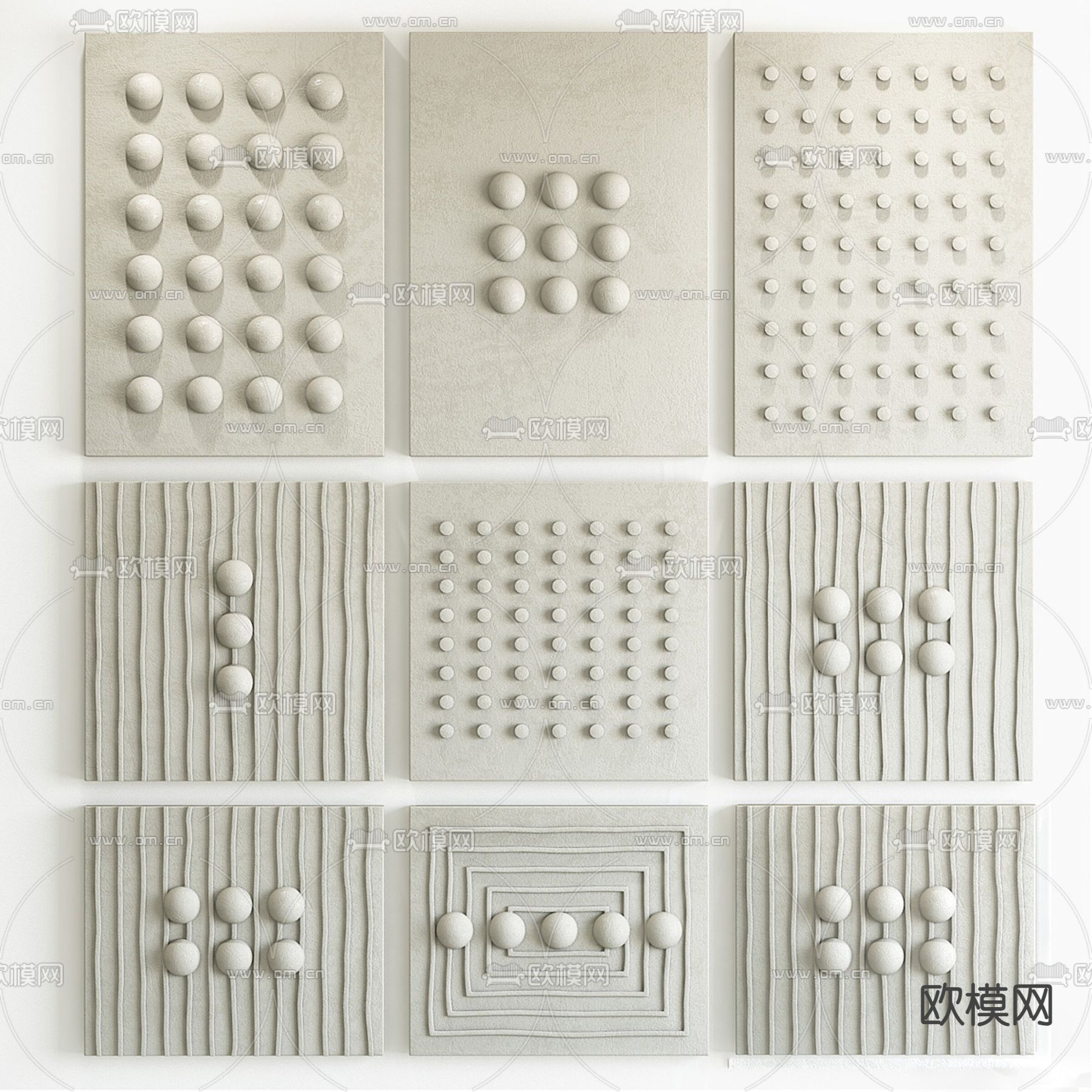 立体画 石膏画 几何抽象画3d模型下载