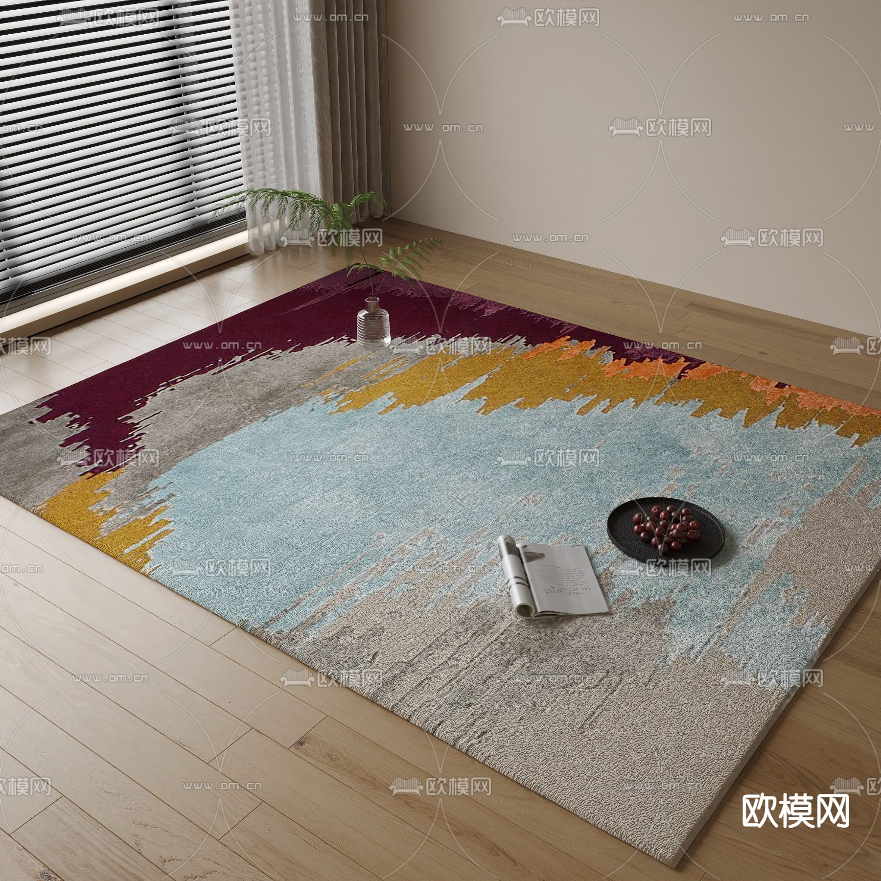 地毯 方毯3d模型下载