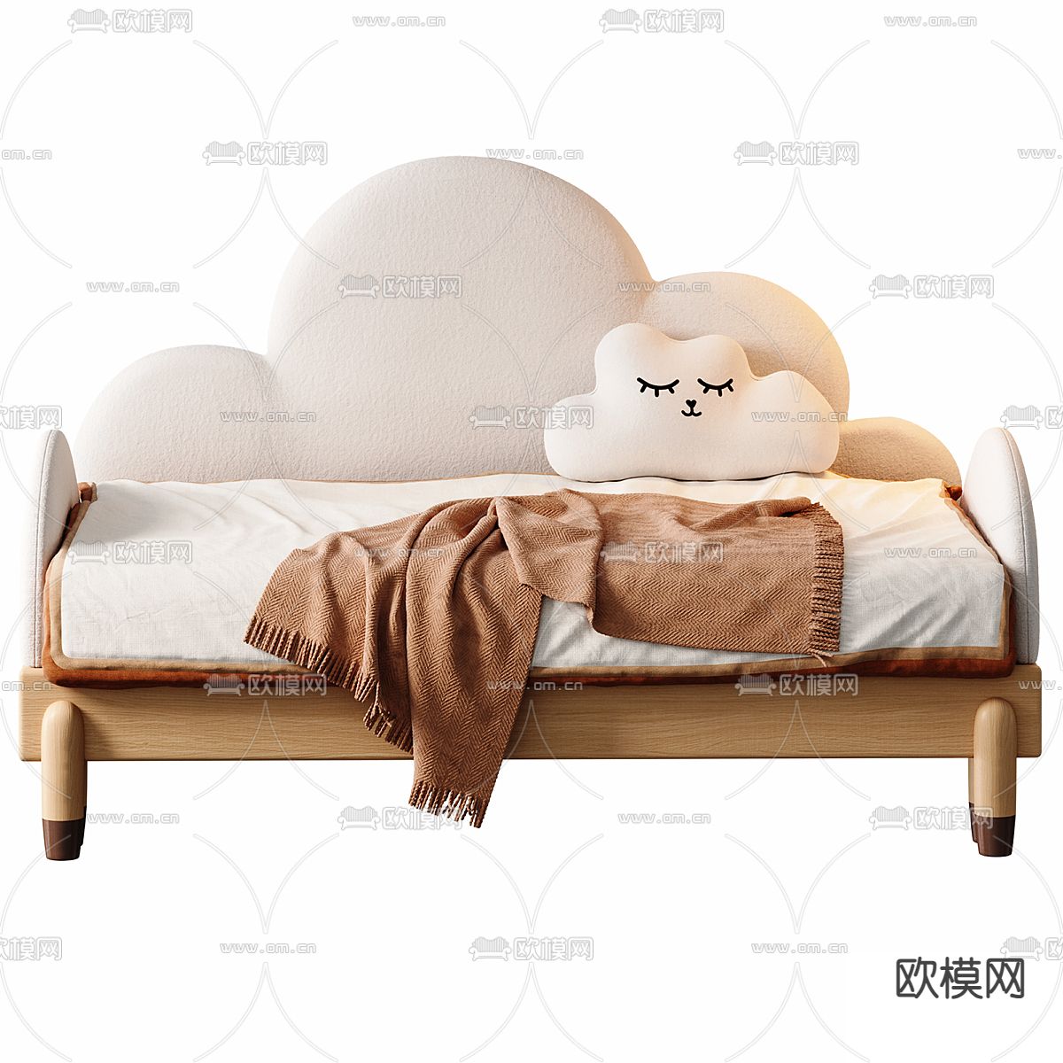 云朵沙发床 儿童床 小孩床3d模型下载（渲染图2）