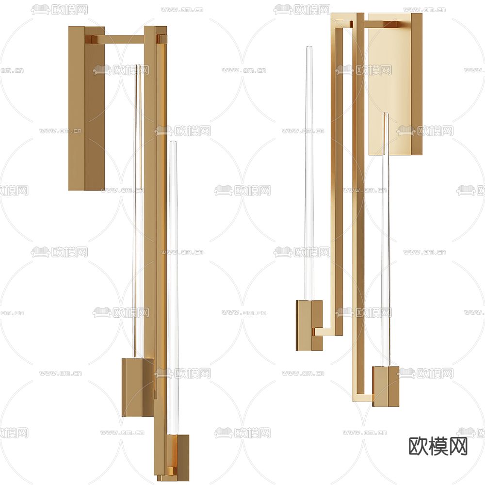 Paolo Castelli 轻奢壁灯3d模型下载（渲染图1）