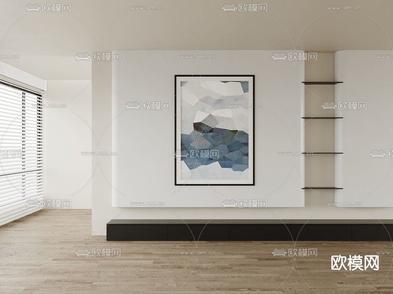装饰画 抽象画 挂画3d模型下载