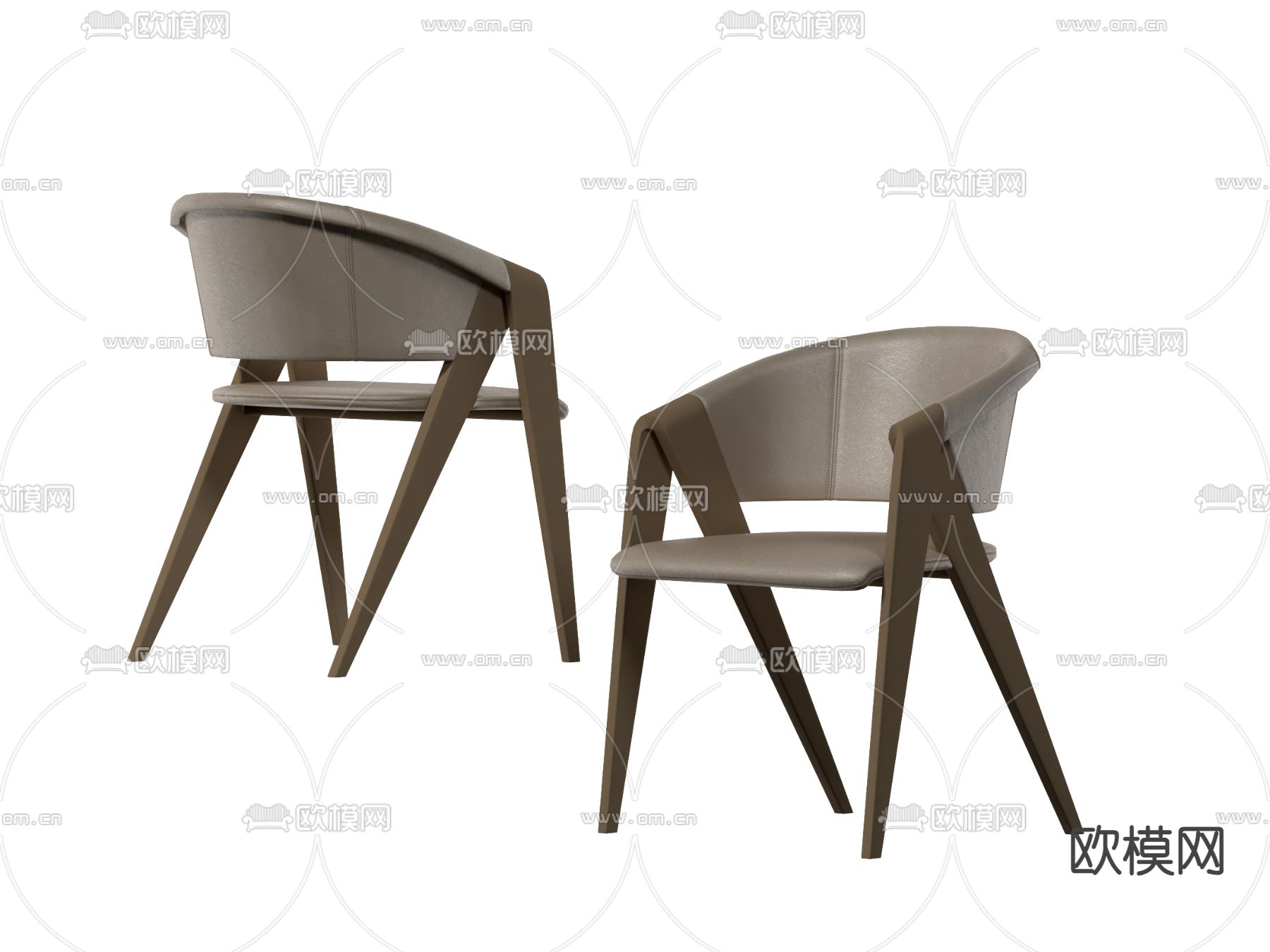 侘寂椅子 餐椅3d模型下载