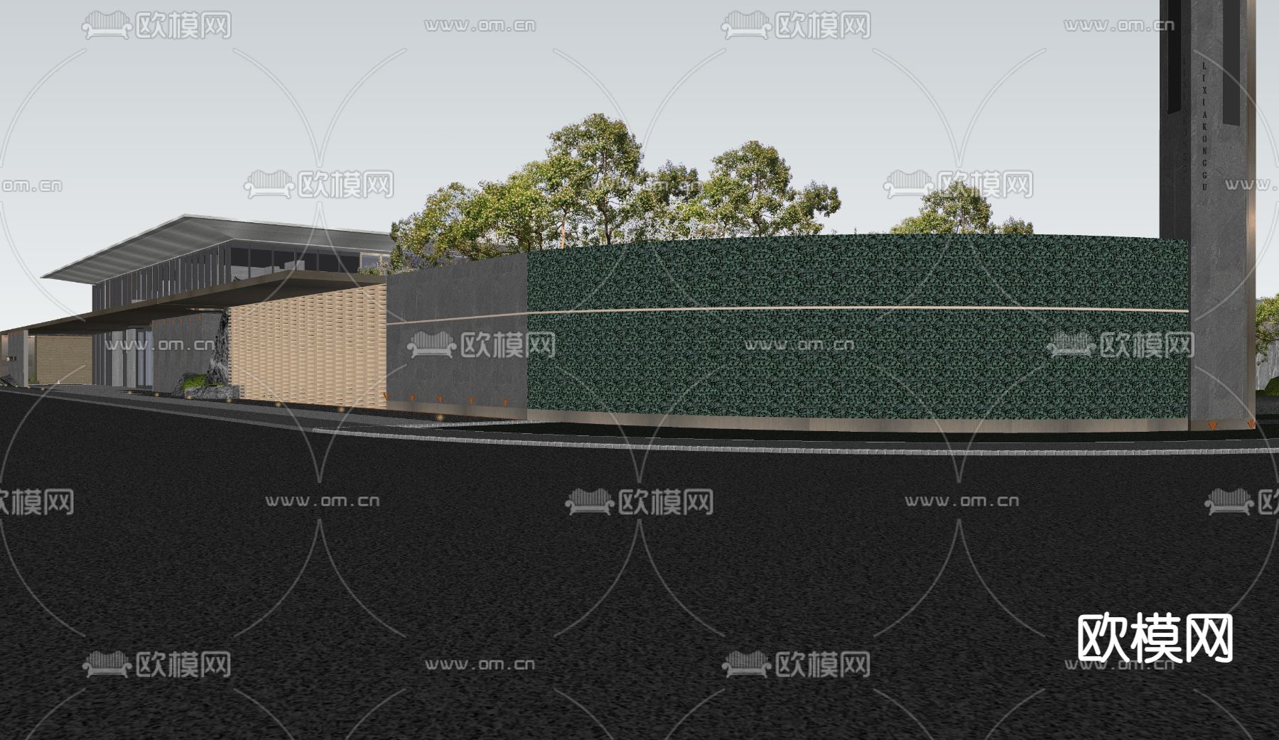 示范区 售楼部 先行区su模型下载