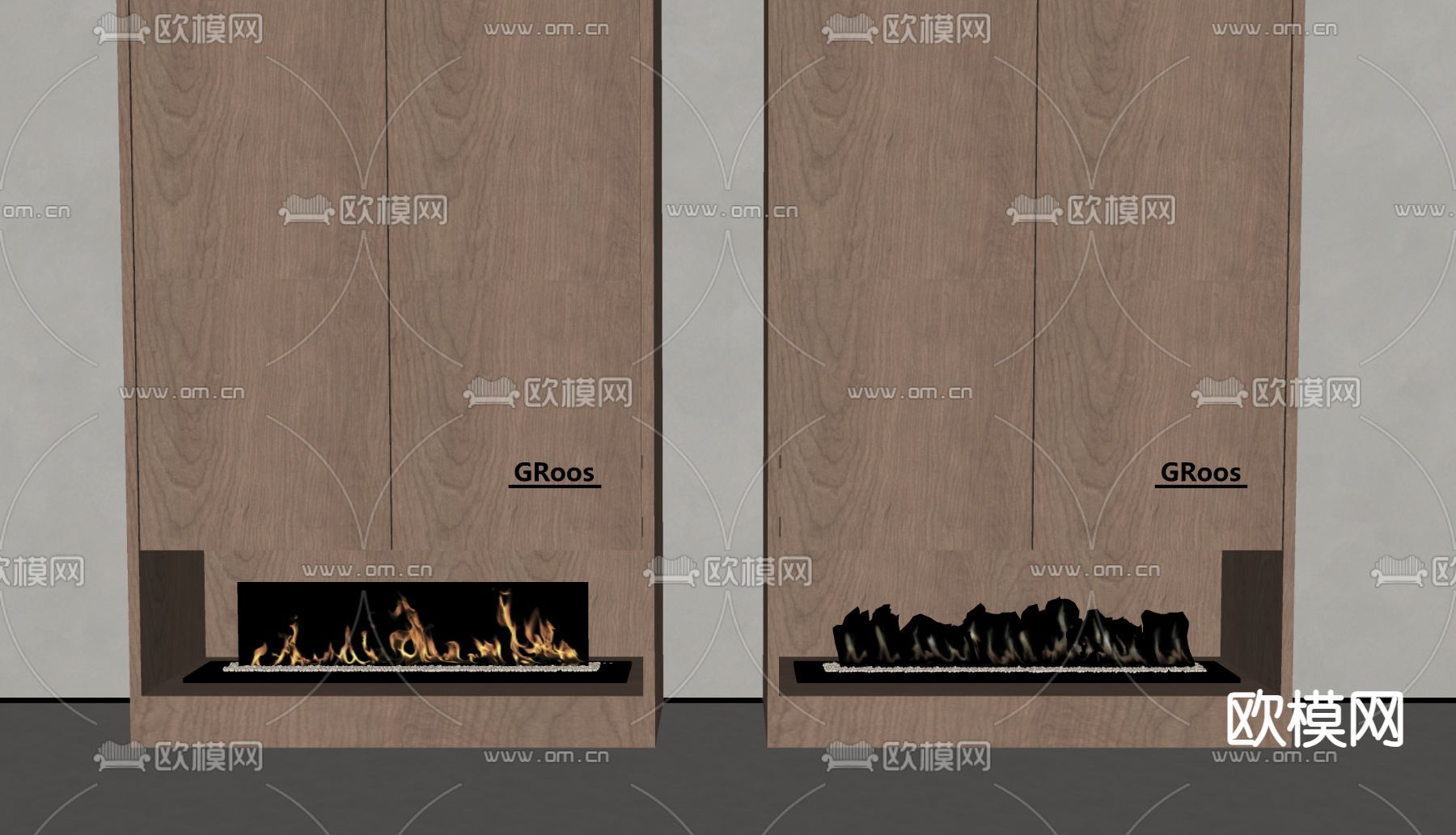 现代壁炉 火炉su模型下载（渲染图1）