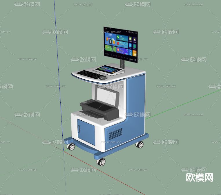 盆底康复仪su模型下载（渲染图1）