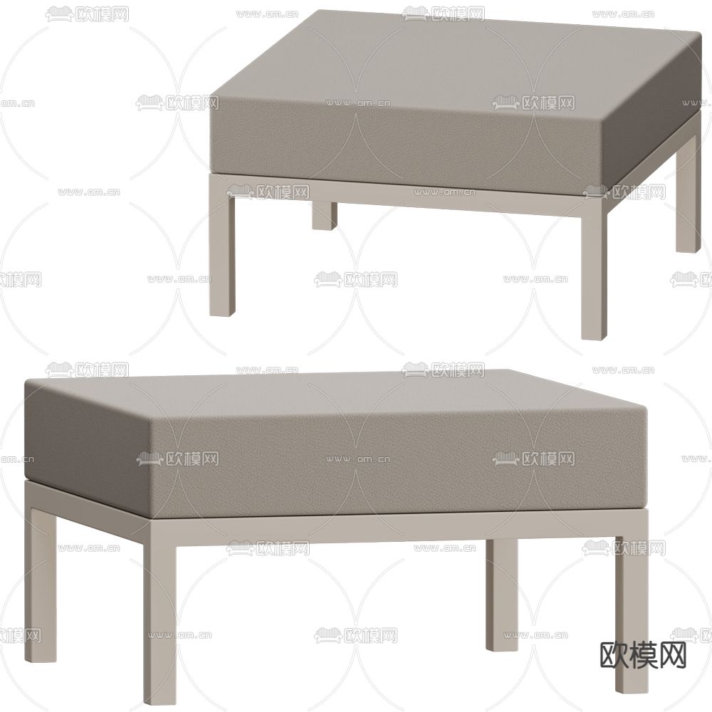 现代凳子 方凳 长凳3d模型下载