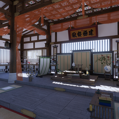  古建宫殿su模型 