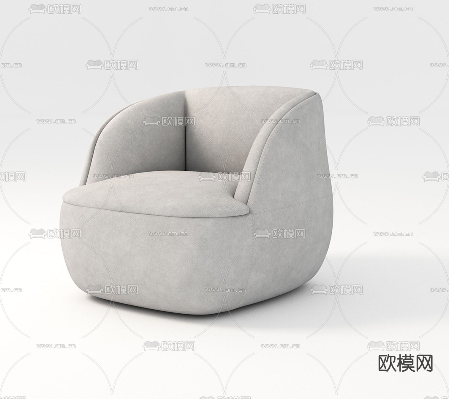 懒人沙发3d模型下载（渲染图2）