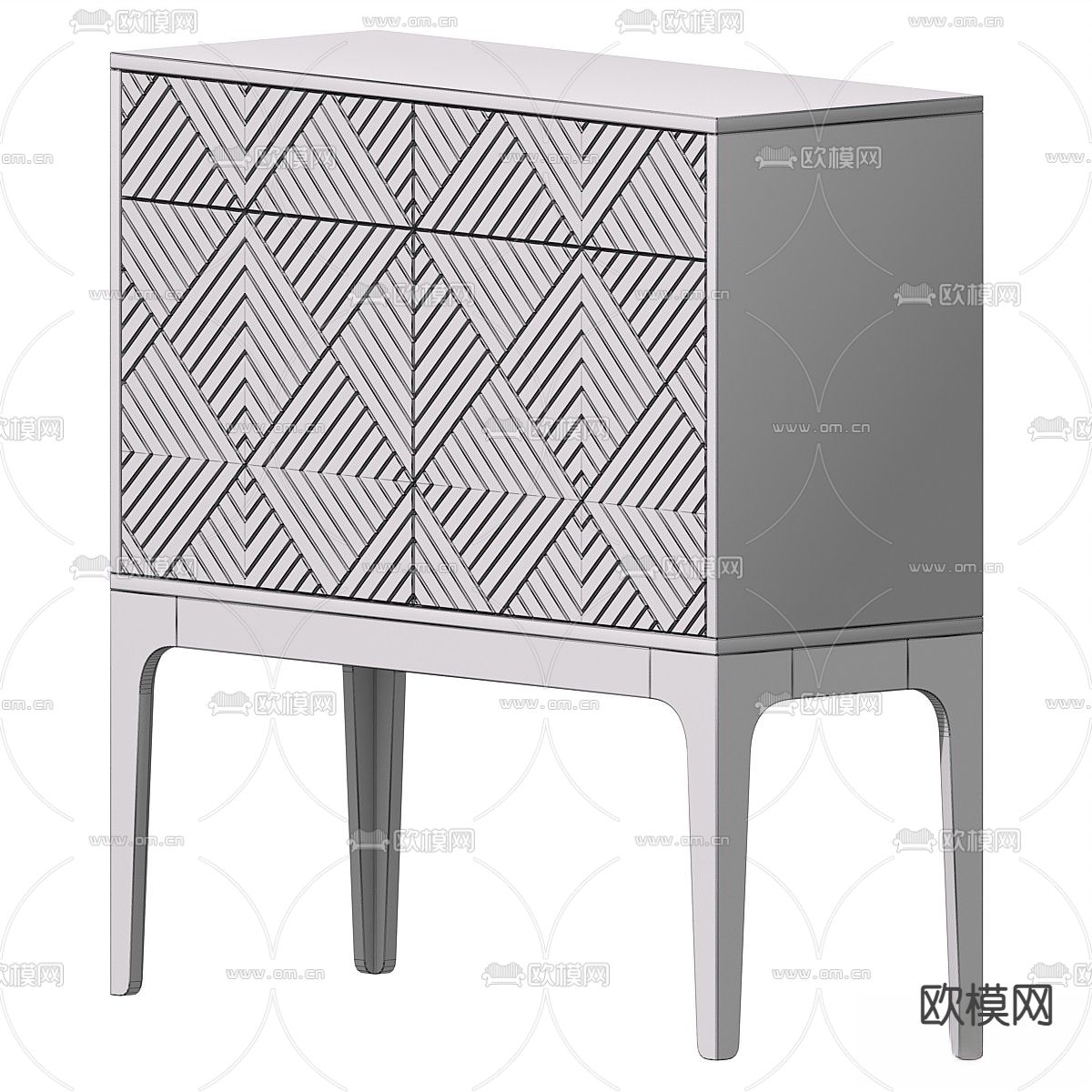 孟菲斯边柜 高脚柜3d模型下载（渲染图2）
