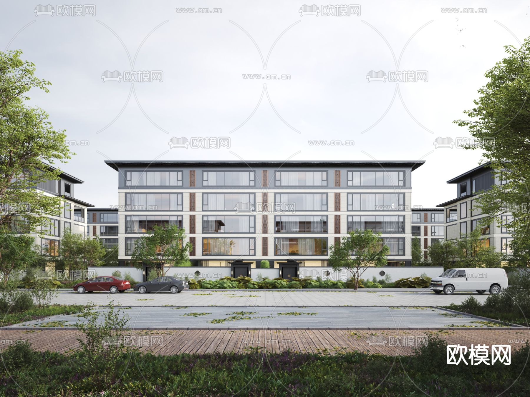 住宅楼外观 公寓3d模型下载