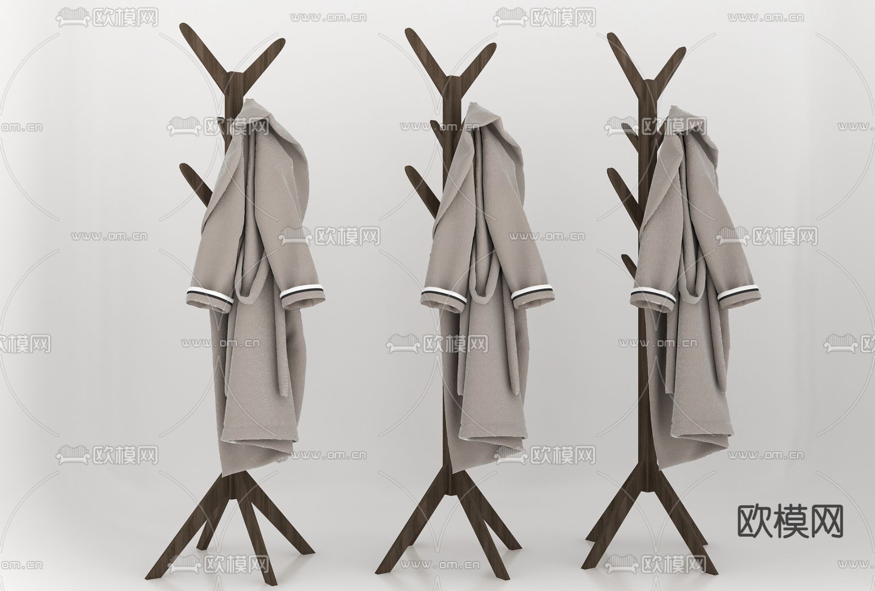 现代衣挂 衣架3d模型下载
