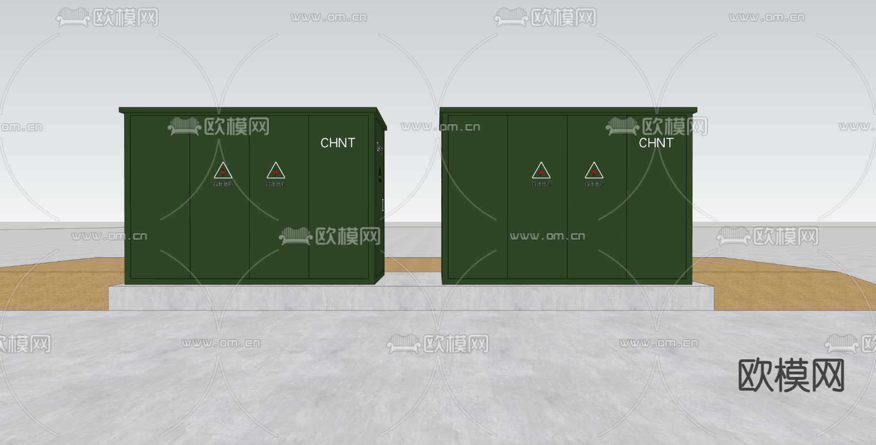 配电箱 动力柜su模型下载（渲染图3）