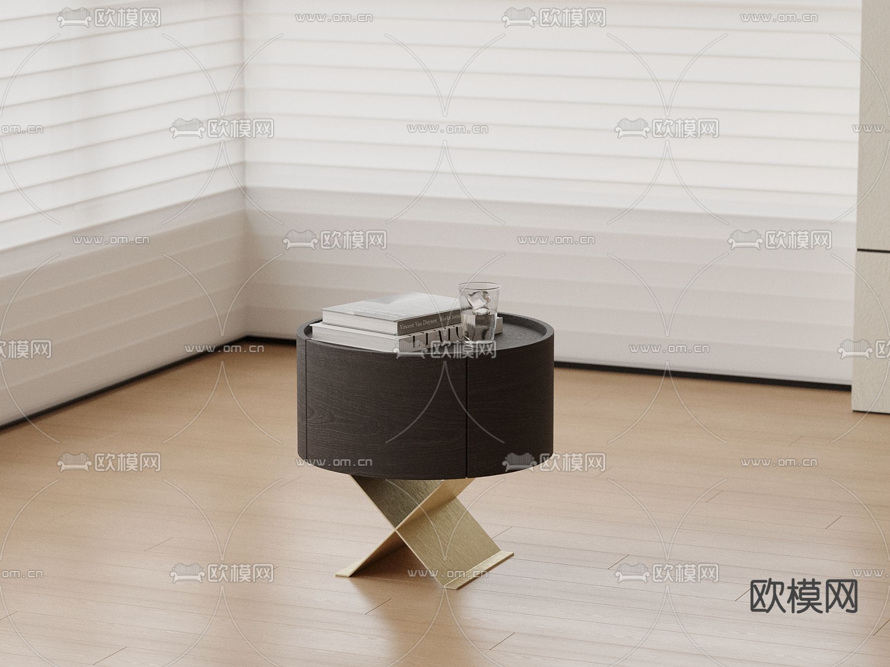 现代床头柜3d模型下载