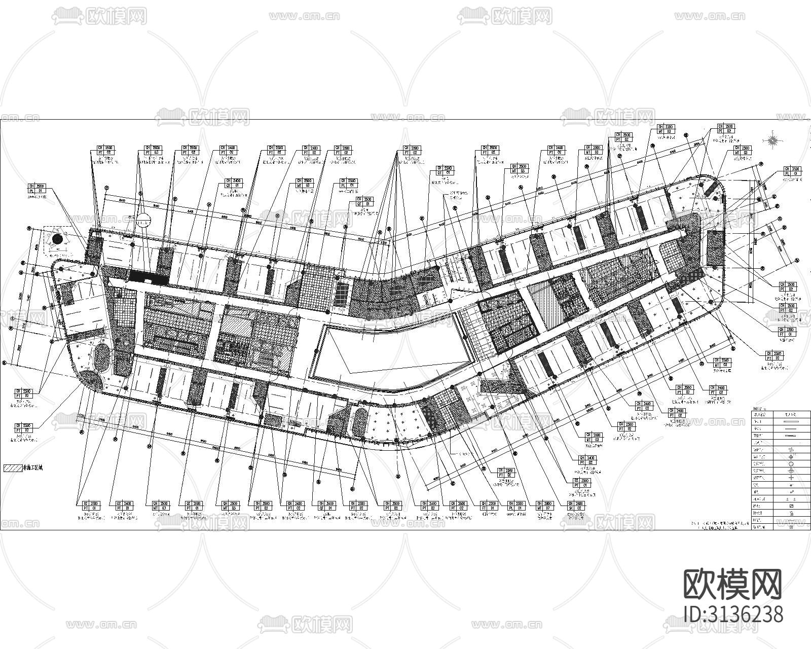 某办公室装饰全套cad施工图下载（渲染图4）
