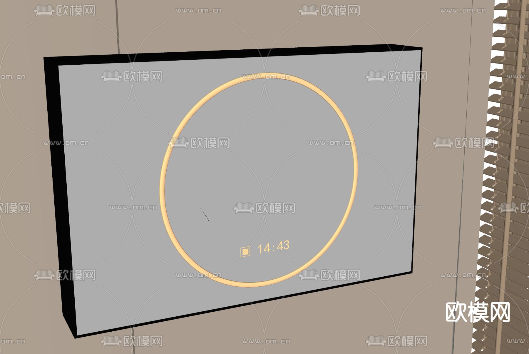 化妆镜 镜柜 智能镜子su模型下载（渲染图2）
