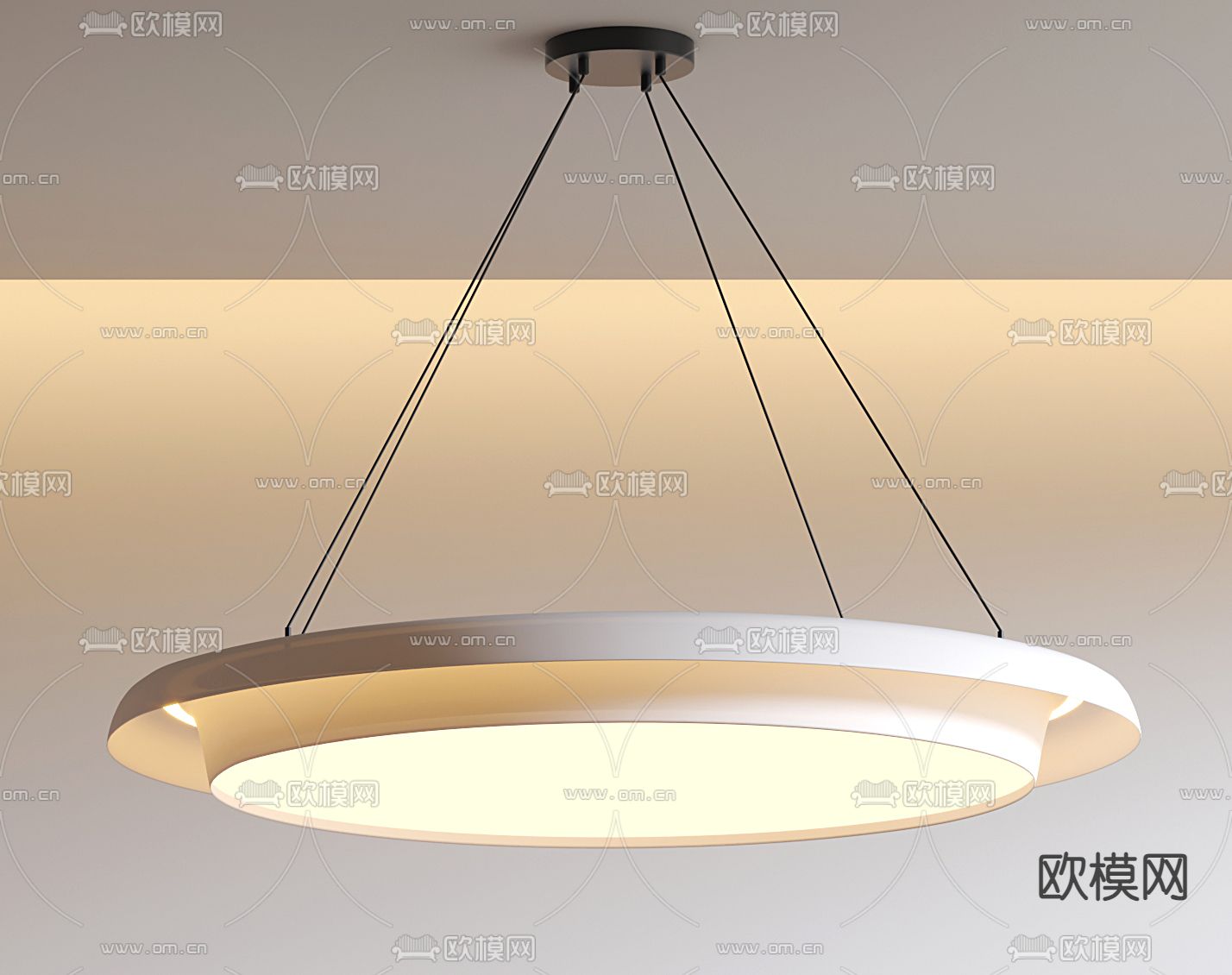 奶油风吊灯 大厅吊灯3d模型下载