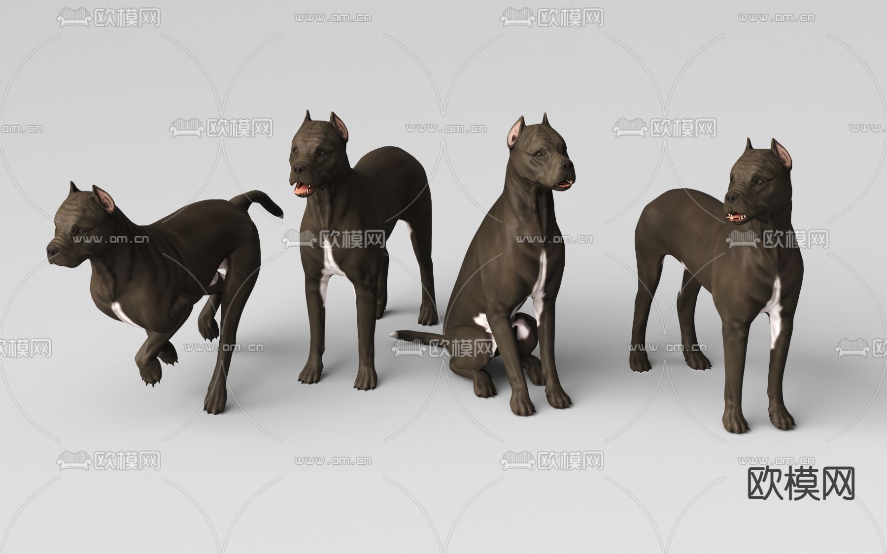 宠物狗3d模型下载