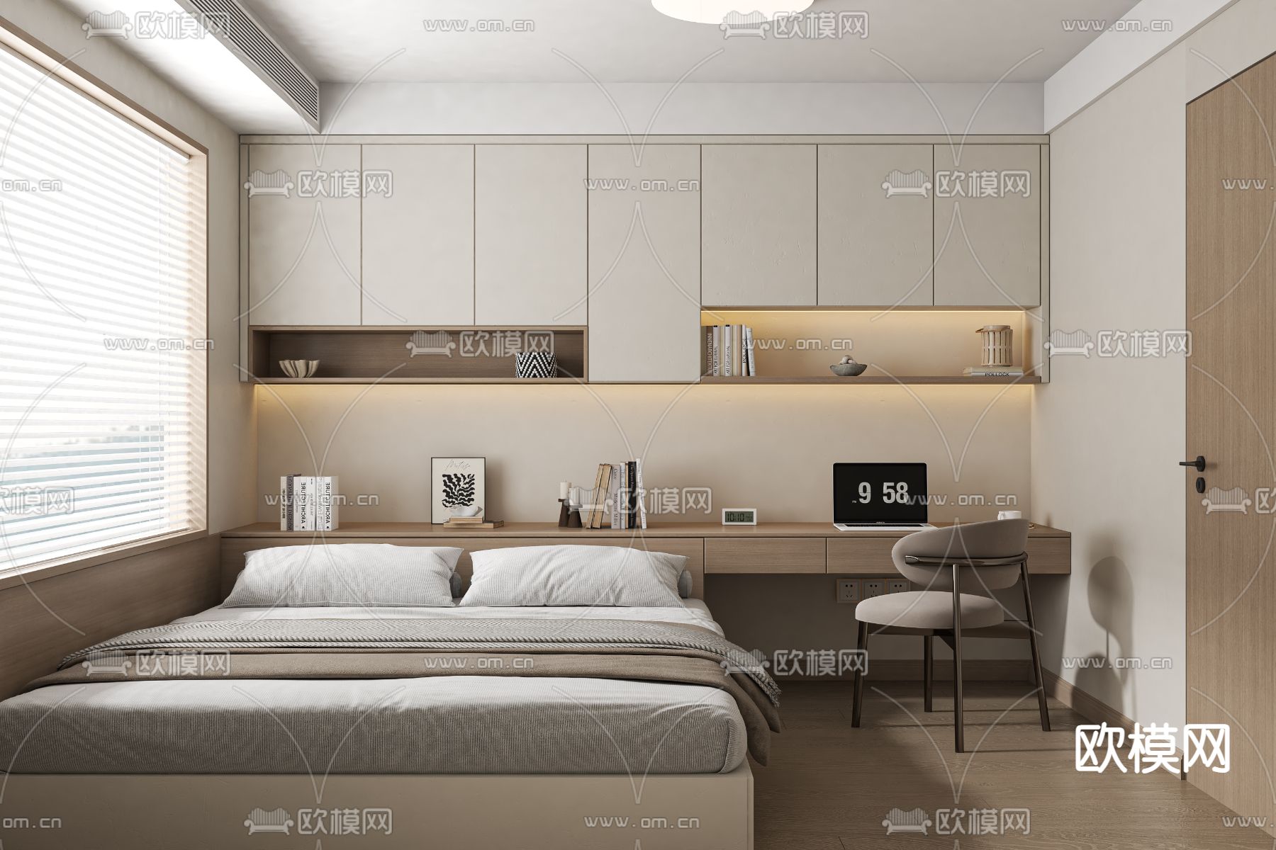 榻榻米卧室 次卧3d模型下载