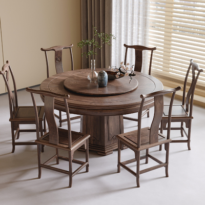 新中式餐桌椅su模型