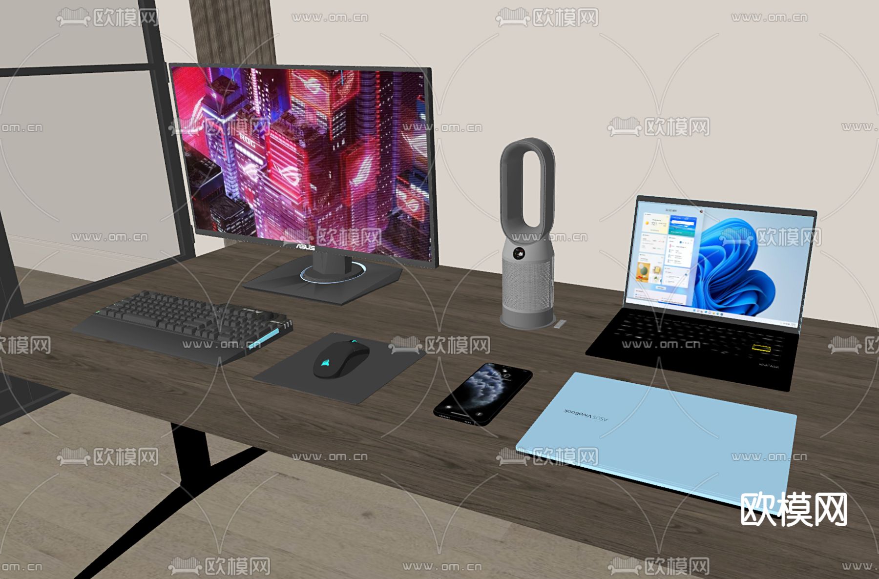 电脑 台式电脑 笔记本电脑su模型下载（渲染图2）