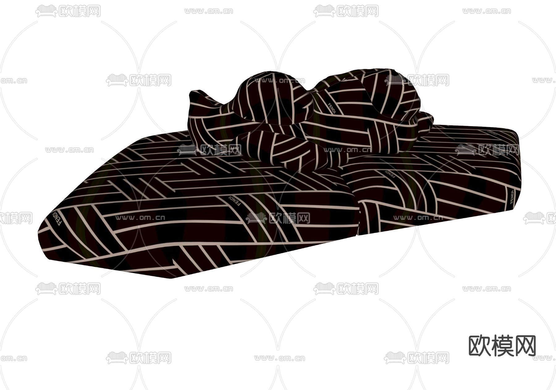 FENDI 现代异形沙发su模型下载（渲染图2）