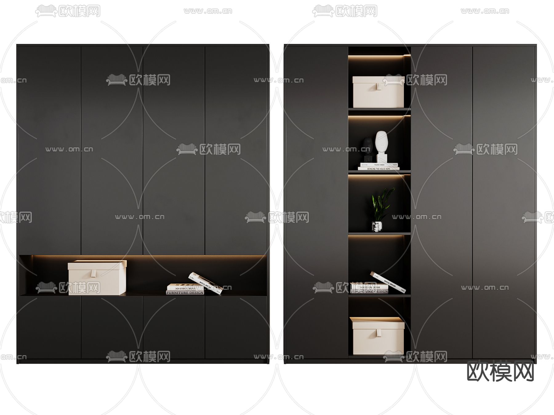 现代衣柜 衣橱3d模型下载