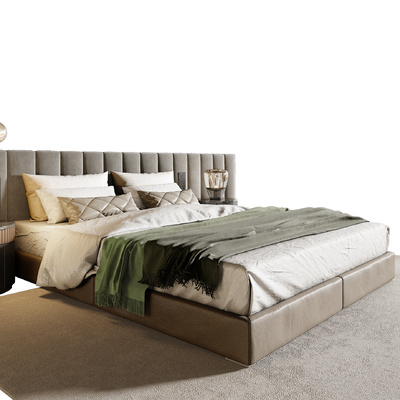  Minotti 双人床su模型 