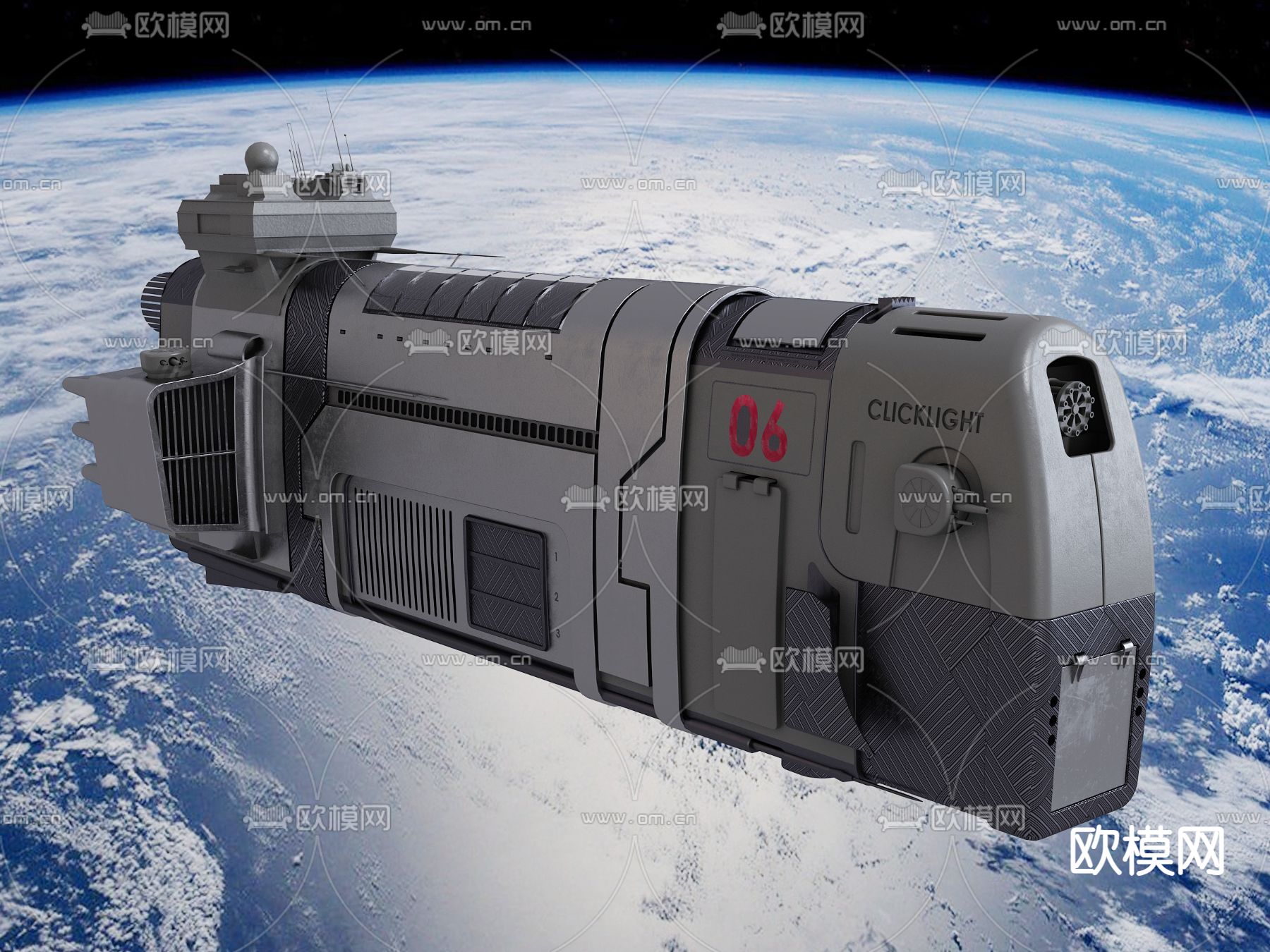 现代风格飞船 太空船 宇宙飞船3d模型下载